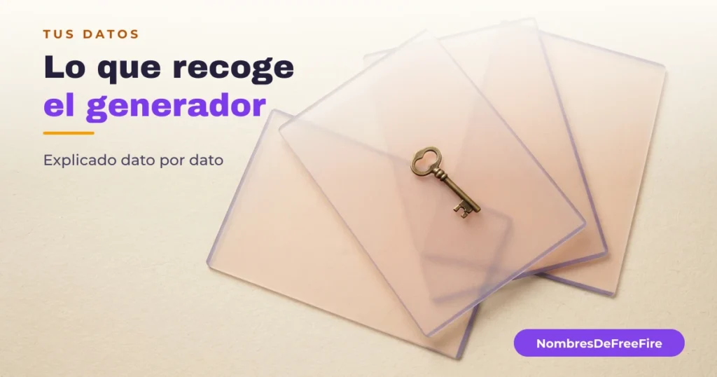 Qué datos guarda el generador de apodos de NombresDeFreeFire